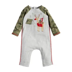 Camo Christmas Camping Reindeer Baby Boys 1 Pc Set