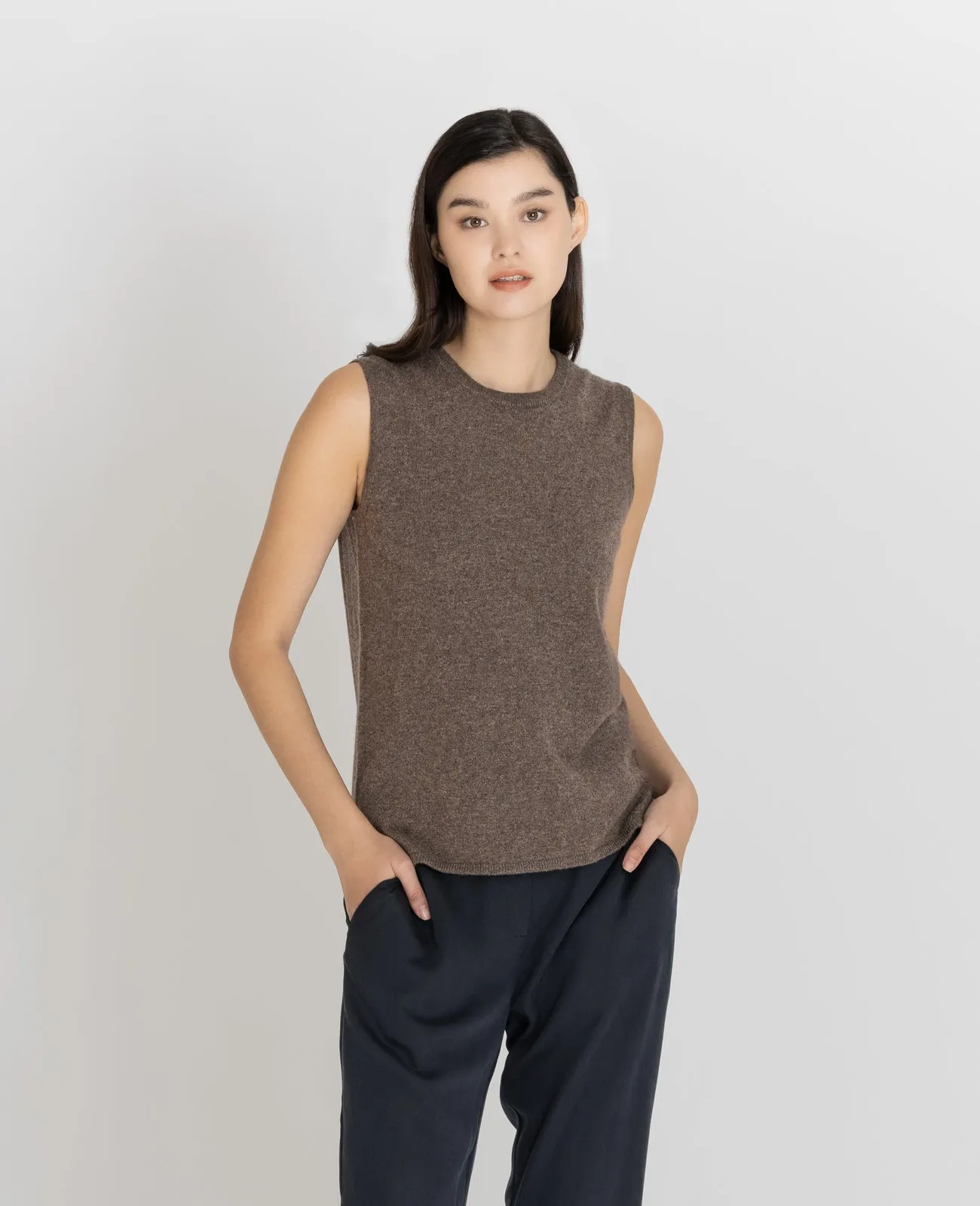 Cashmere Crew Neck Vest