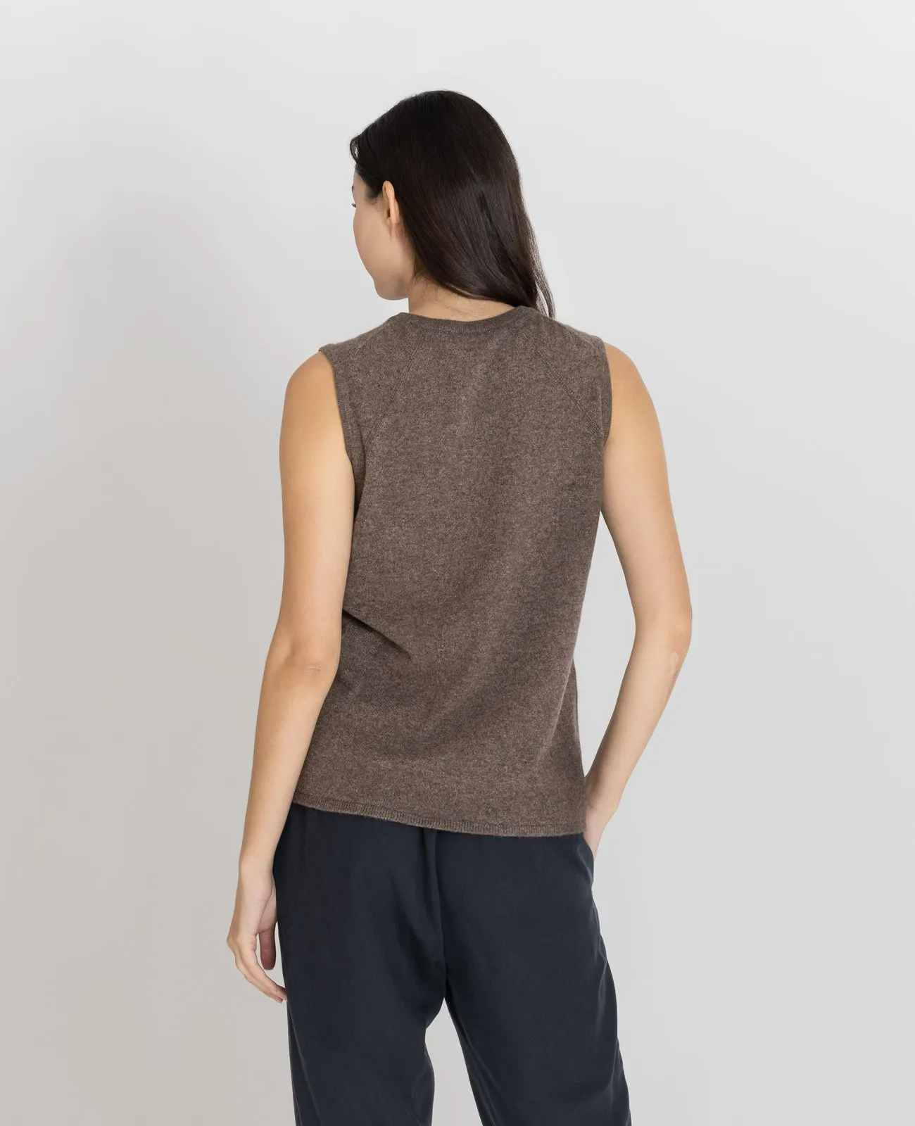 Cashmere Crew Neck Vest