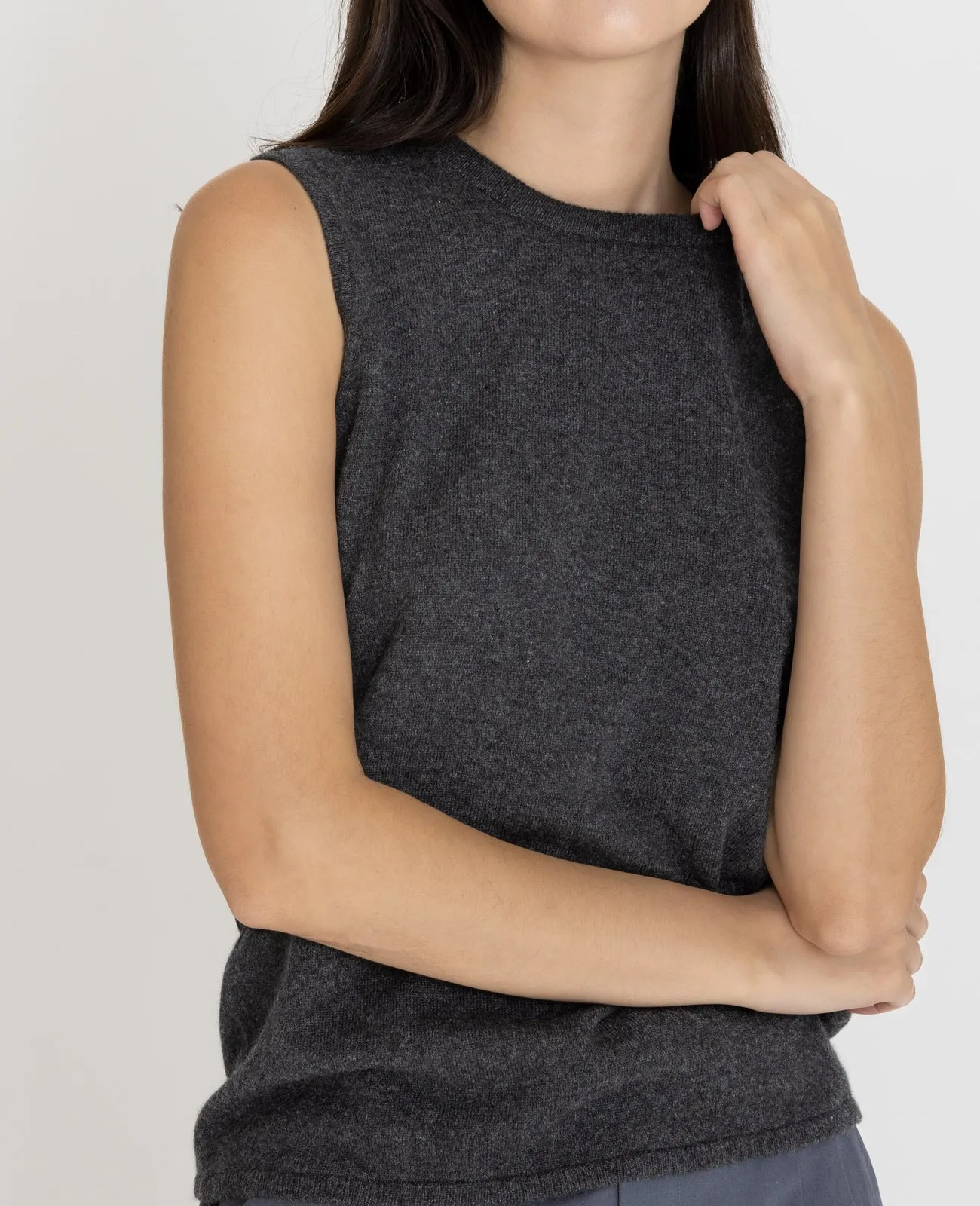 Cashmere Crew Neck Vest