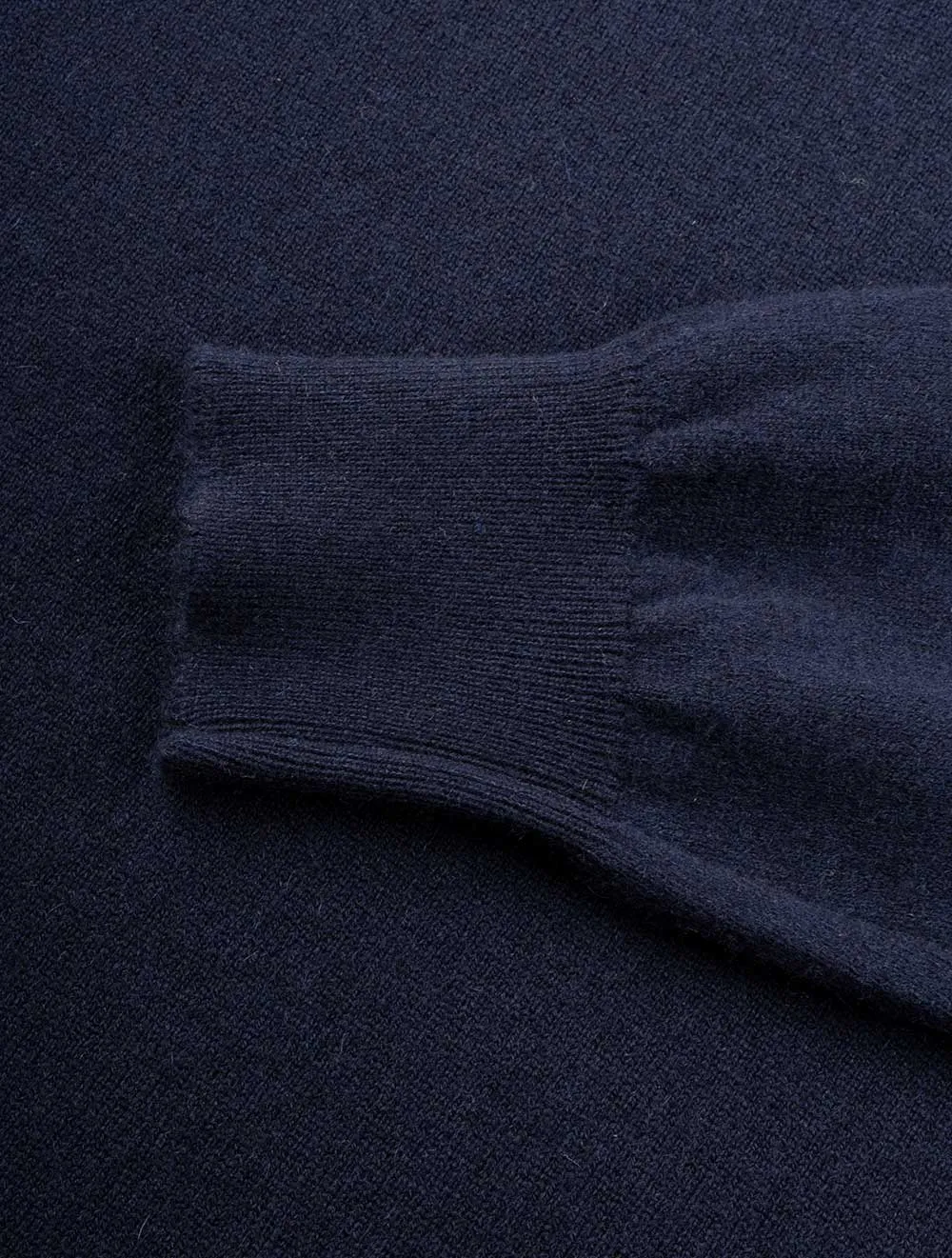 Cashmere Half Zip Navy