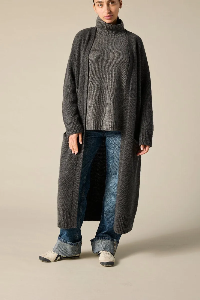 Cashmere Sunday Sweater in Charcoal Grey