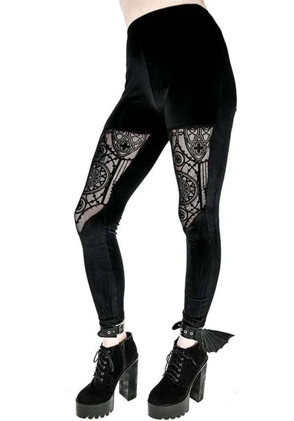 Cathedral Window Velvet | LEGGINGS