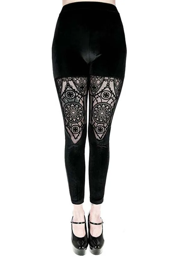 Cathedral Window Velvet | LEGGINGS