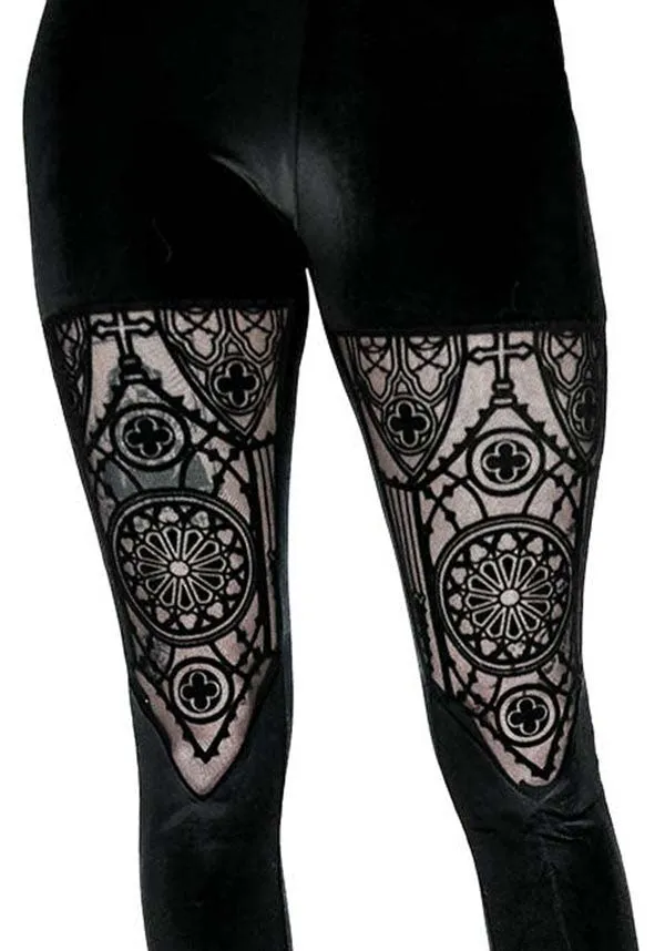 Cathedral Window Velvet | LEGGINGS