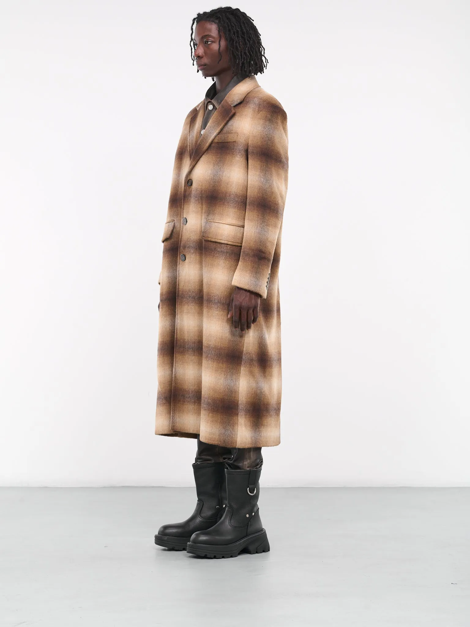 Checked Coat (52S00923-1T006494-BROWN)