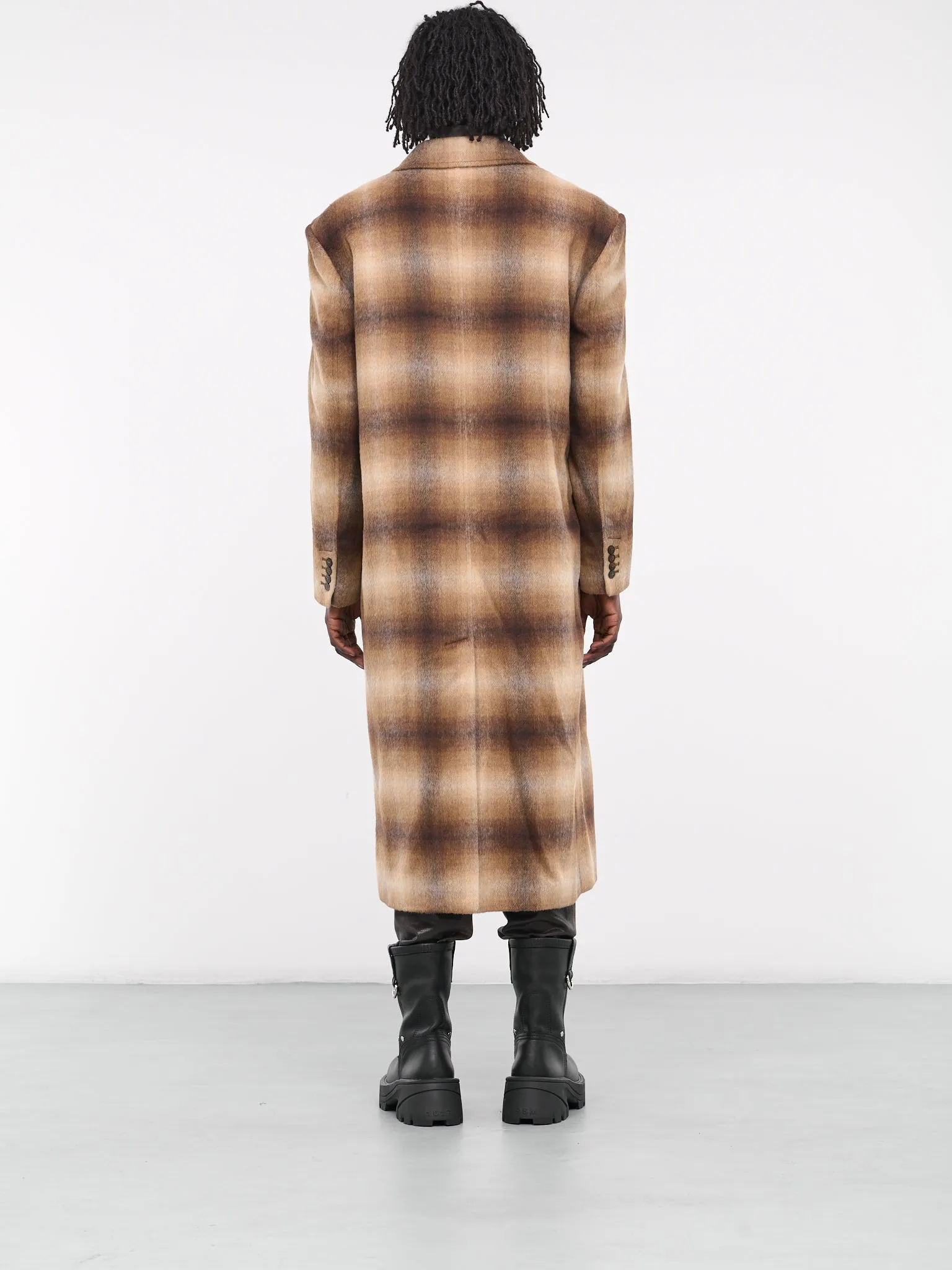 Checked Coat (52S00923-1T006494-BROWN)