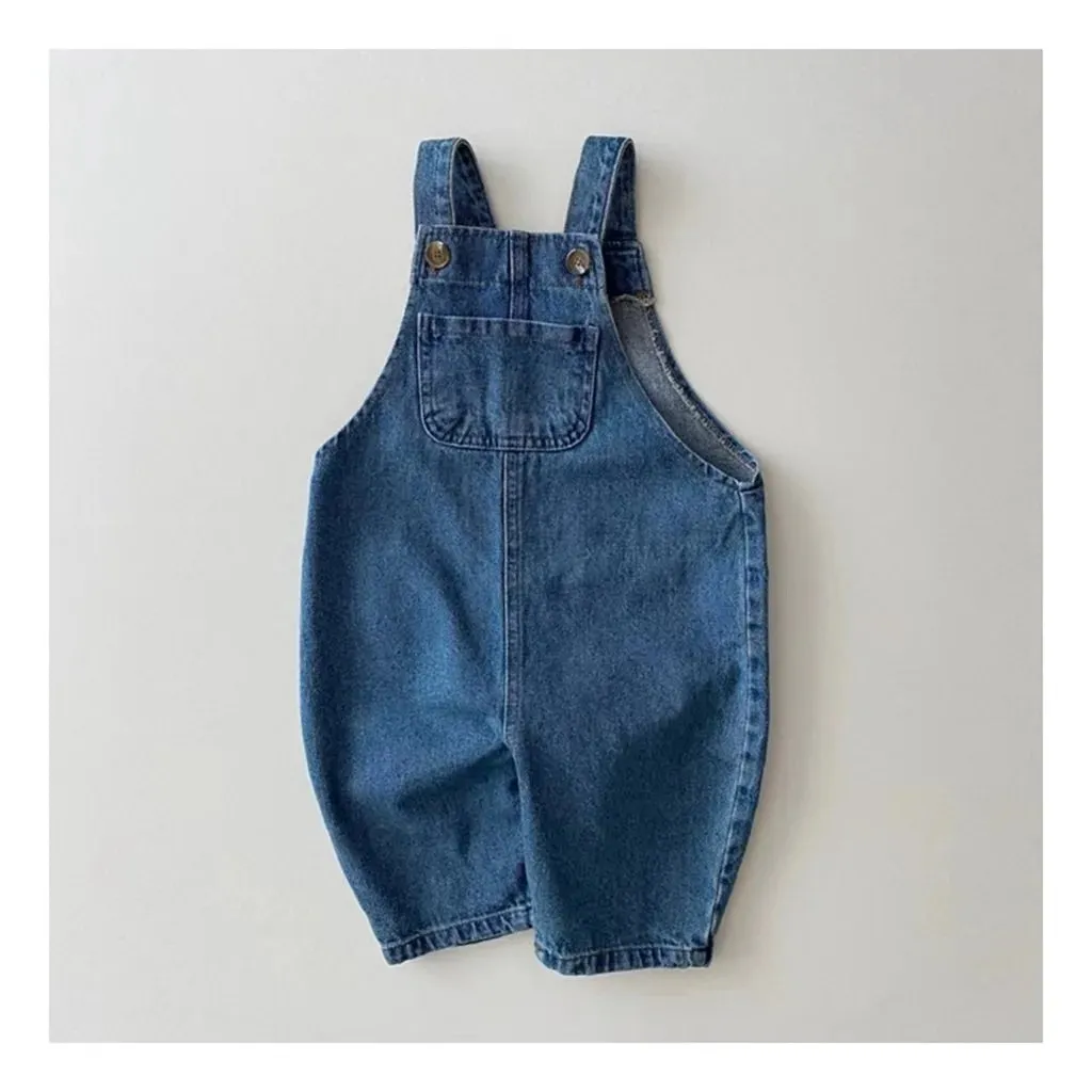 Children Clothing Set Autumn&Spring New Kid Romper Denim Jumpsuit for Newborn Baby Sleeveless Bodysuits for Toddler Boys&Girls