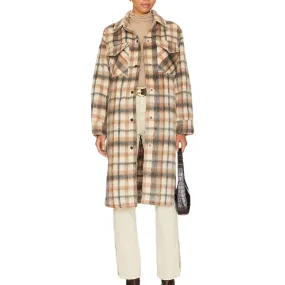 Chloe Shirt Coat (Cream Multi)