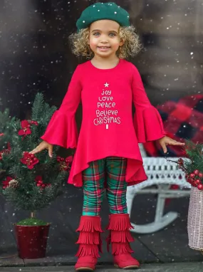 Christmas Spirit Hi-Lo Tunic And Legging Set