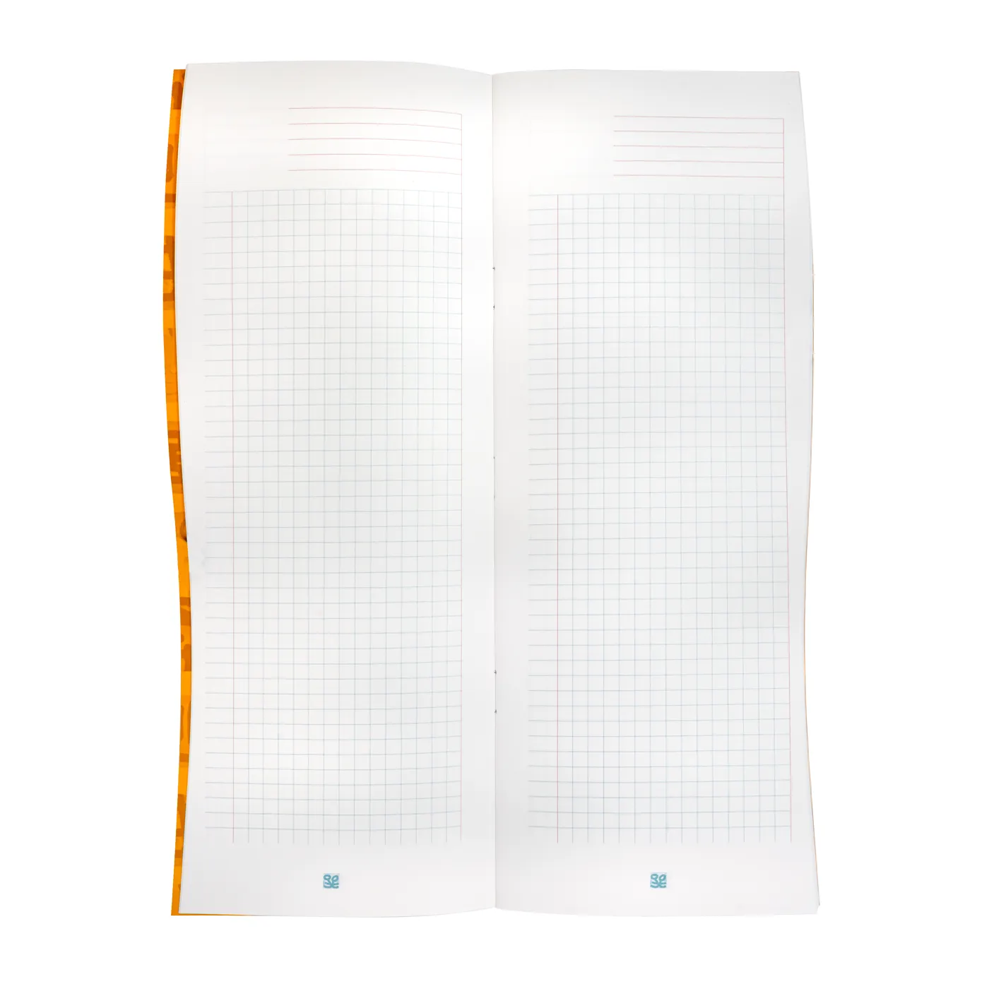 Clairefontaine Side Staple bound Notepad- Graph -Tangerine