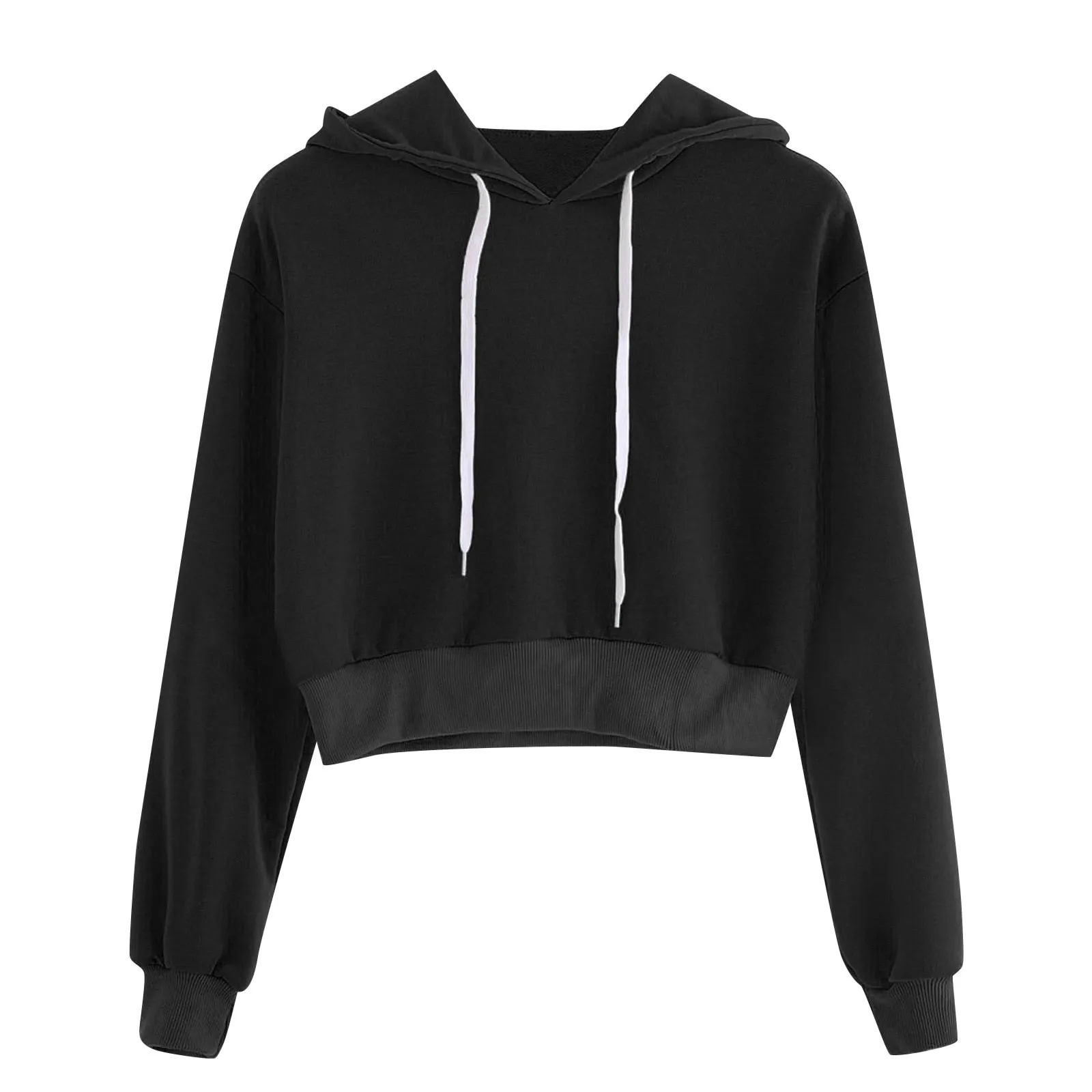 Claudine Drawstring Crop Top Hoodie