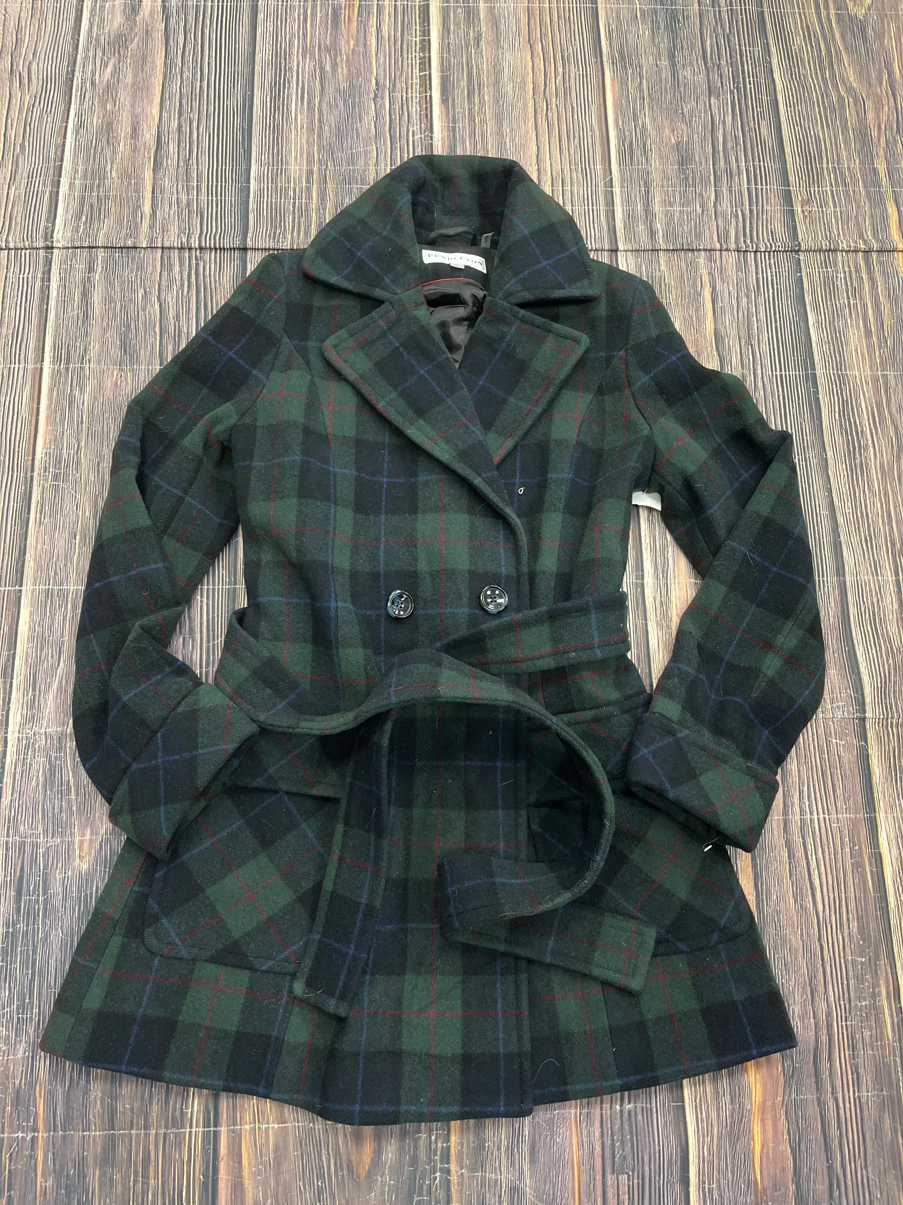 Coat Peacoat By Pendleton In Green, Size: M