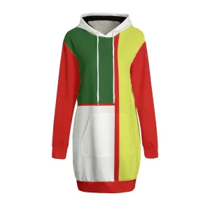 Color Block Astute Women's Long Hoodie | Interlock Fabric