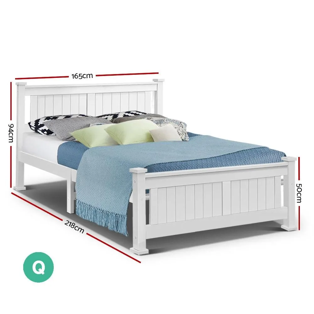 Cottesloe Wooden Queen Bed White