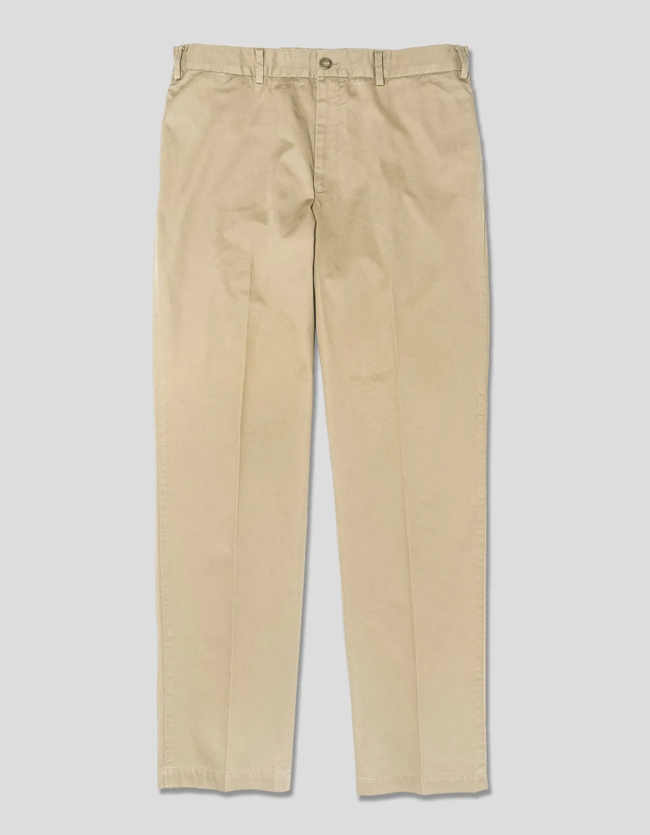 COTTON CHINO CINCH-BACK PANTS - KHAKI