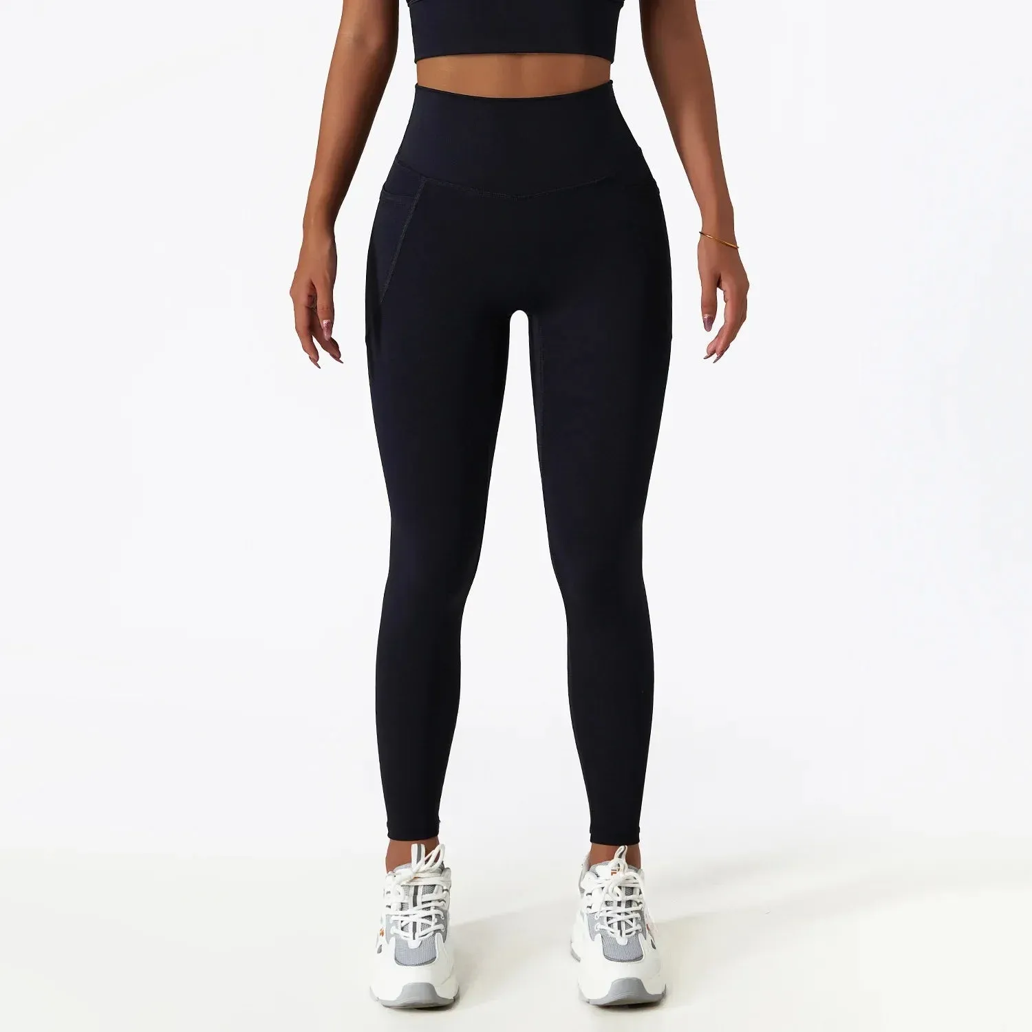 Cozy Breathable High Waist Fitness Running Leggings with Pockets