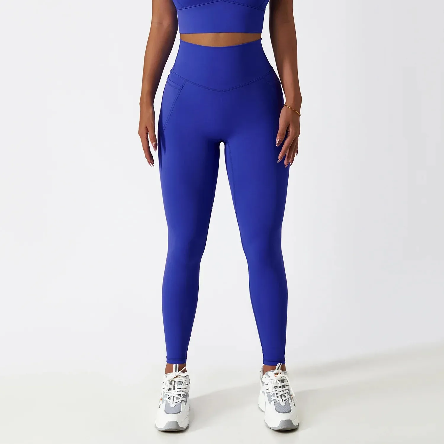 Cozy Breathable High Waist Fitness Running Leggings with Pockets