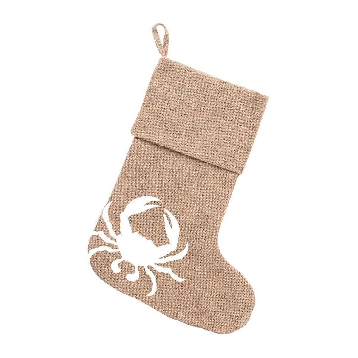 Crab Burlap Stocking