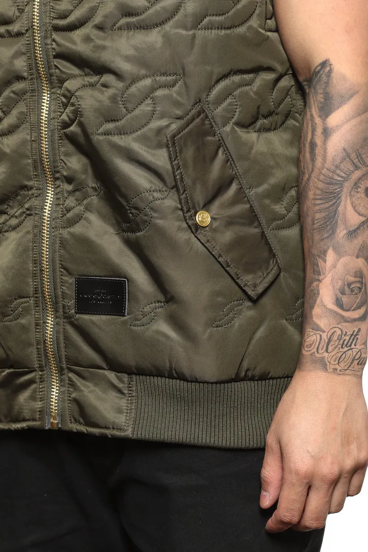 Crooks & Castles Linx Vest Army Green