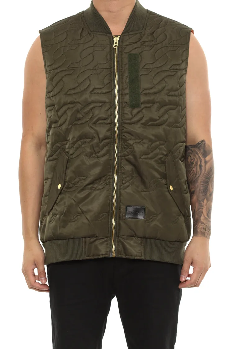 Crooks & Castles Linx Vest Army Green