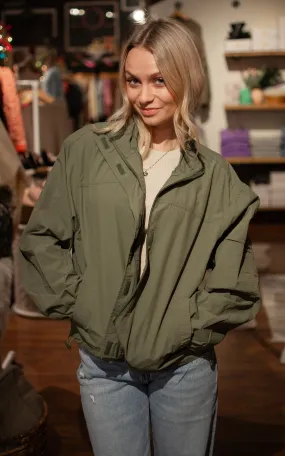 Cropped Windproof Jacket