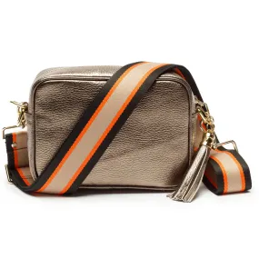 Crossbody Metallic Bronze (Orange Black Strap)