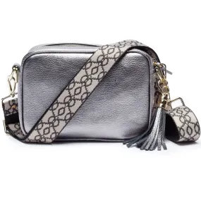 Crossbody Metallic Pewter (Baroque Strap)