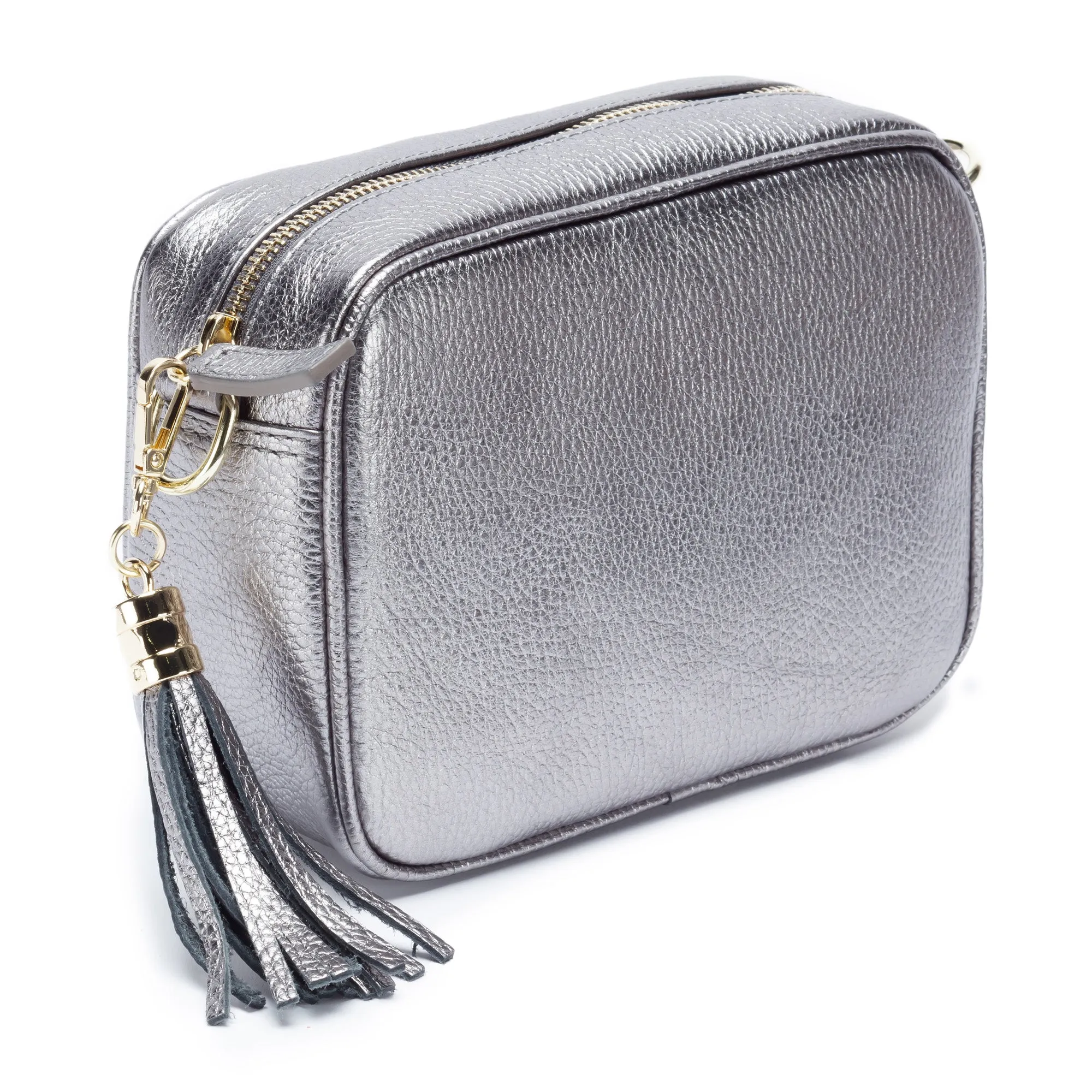 Crossbody Metallic Pewter (Baroque Strap)