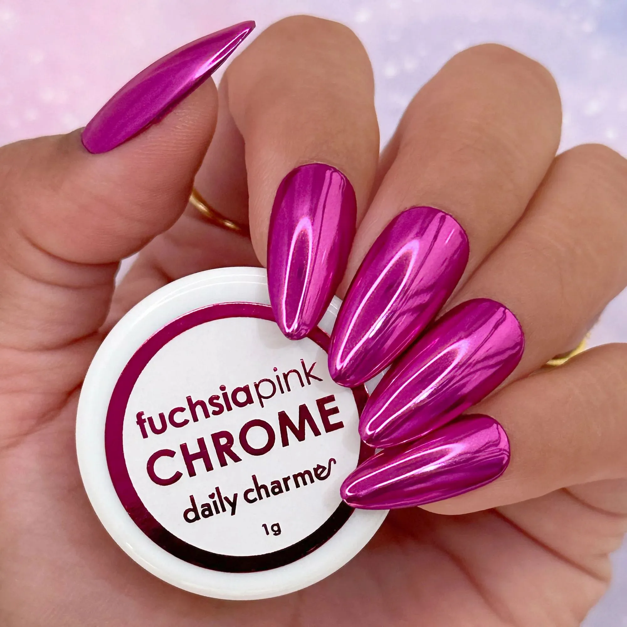 Daily Charme - Mirror Fuchsia Pink Chrome Powder