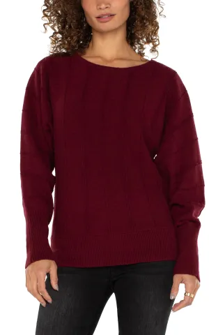 Dolman Sleeve Sweater in Dark Pinot Noir