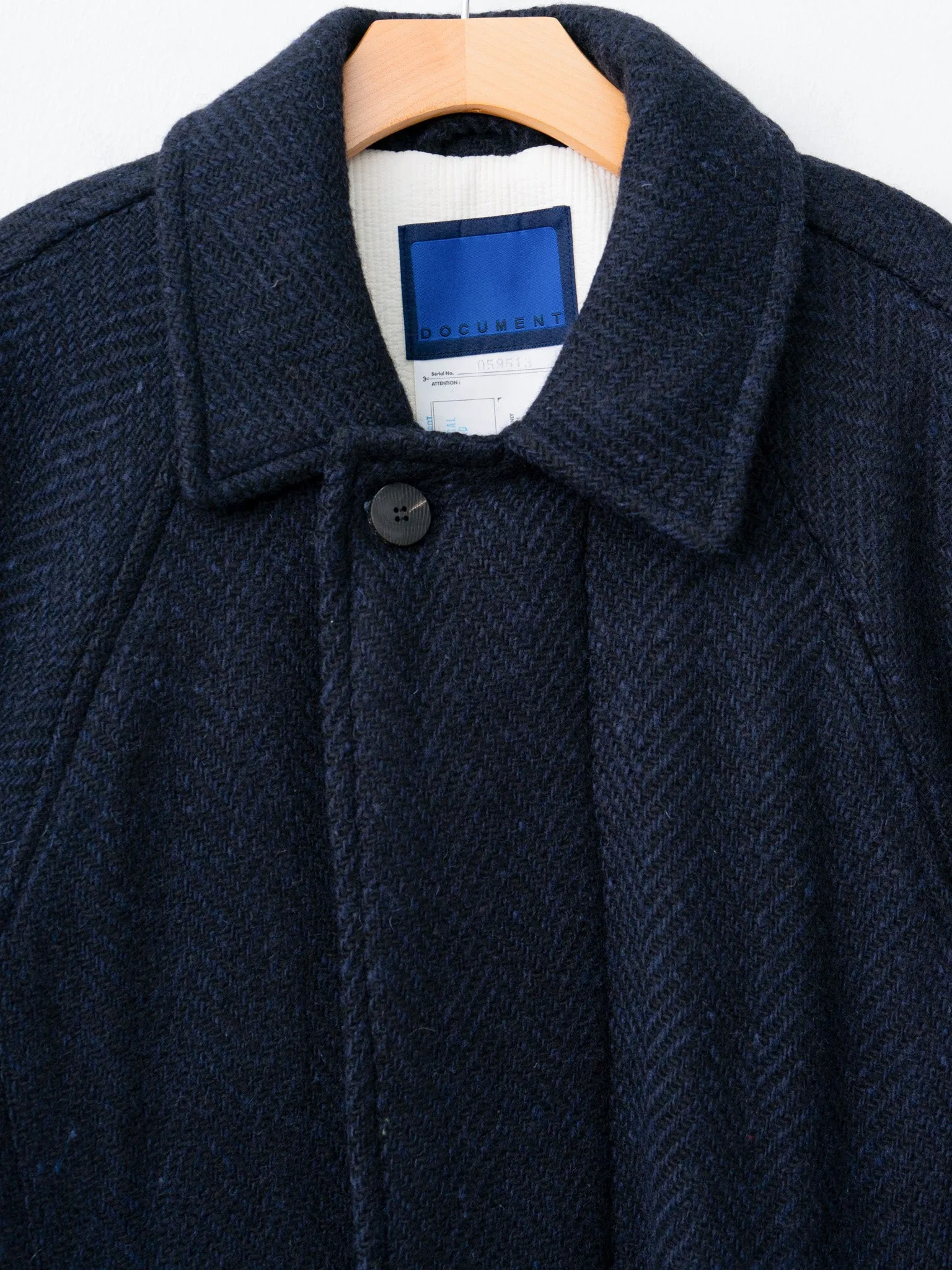 Donegal Tweed Oversized Balmacaan Coat - Navy (restocked)