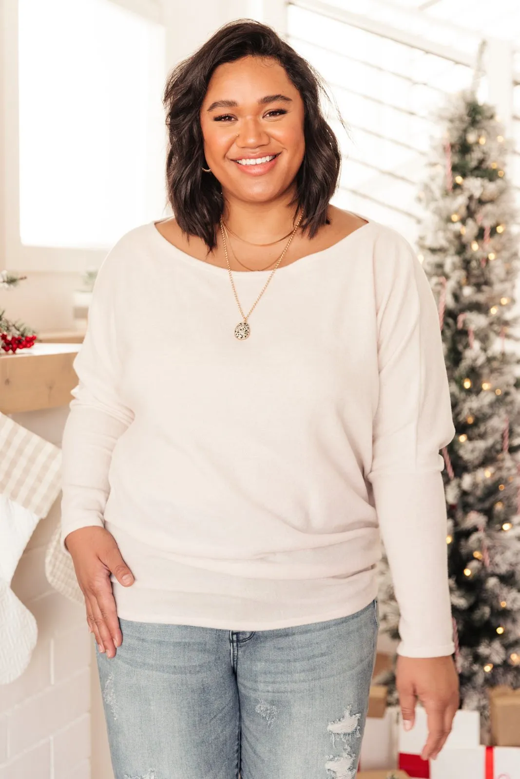 DOORBUSTER Snowed In Sweater in Ivory