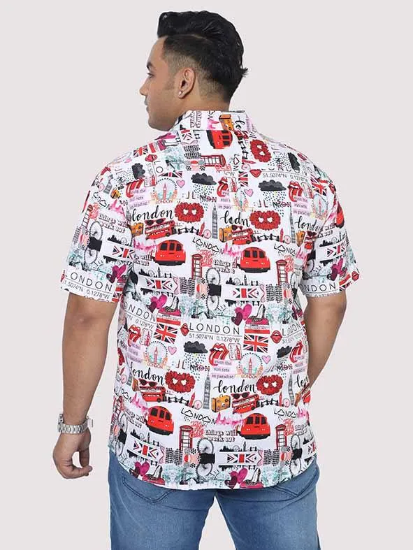 Dream Urban Digital Printed Men's Plus Size Half Shirt