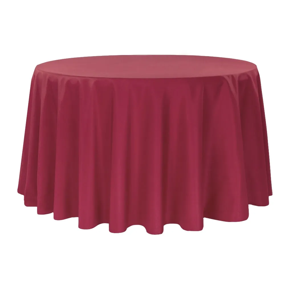 Economy Polyester Tablecloth 120" Round - Apple Red