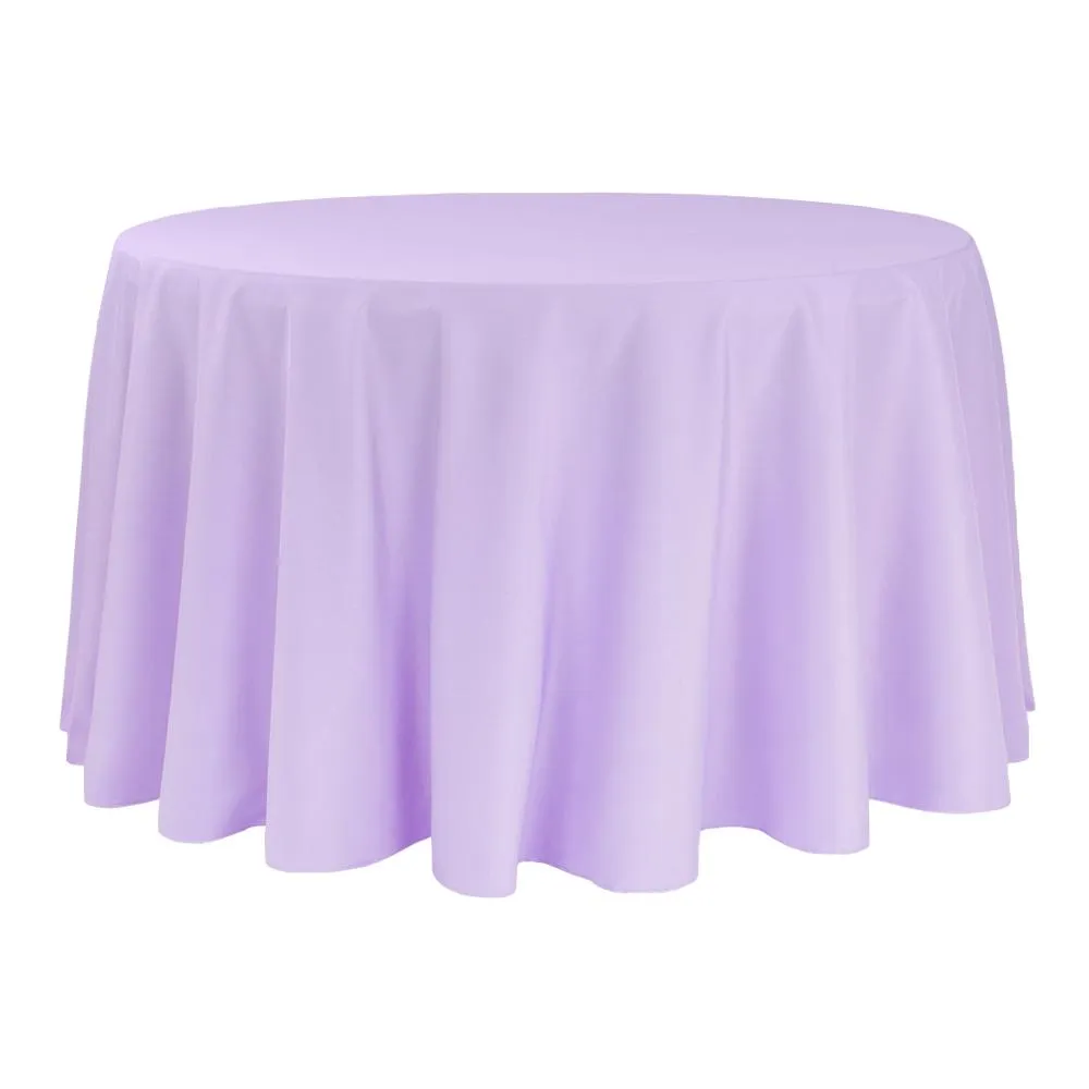 Economy Polyester Tablecloth 120" Round - Lavender