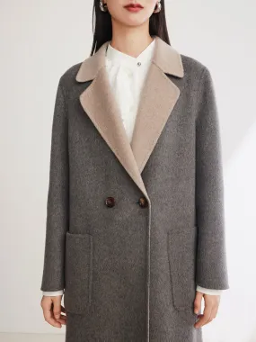 EP YAYING Double-Faced Long Woolen Coat