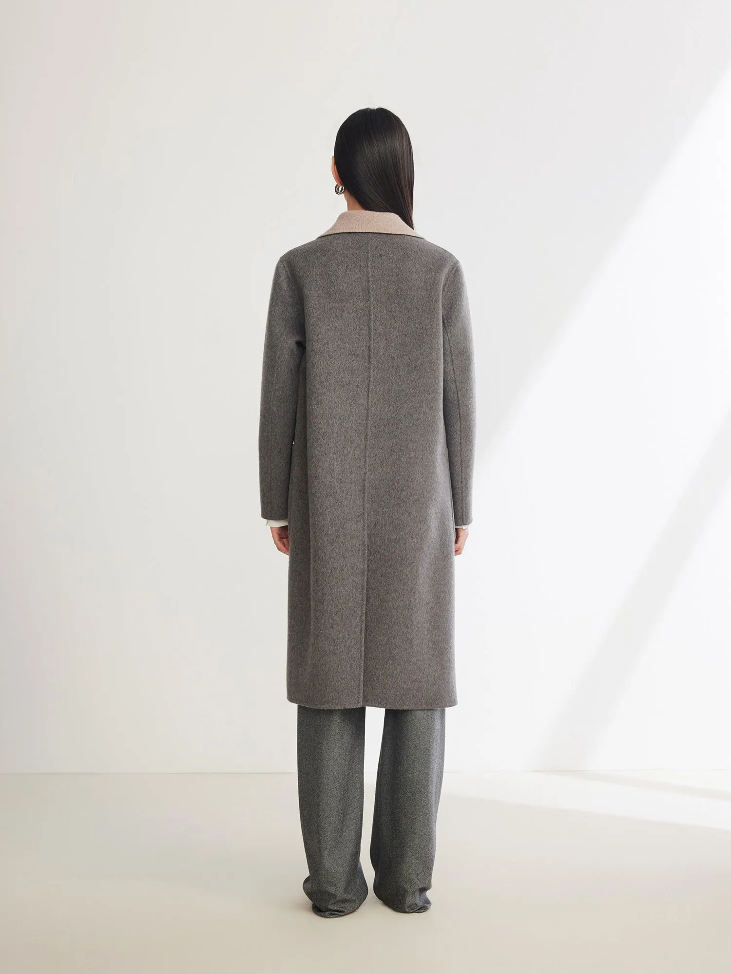 EP YAYING Double-Faced Long Woolen Coat