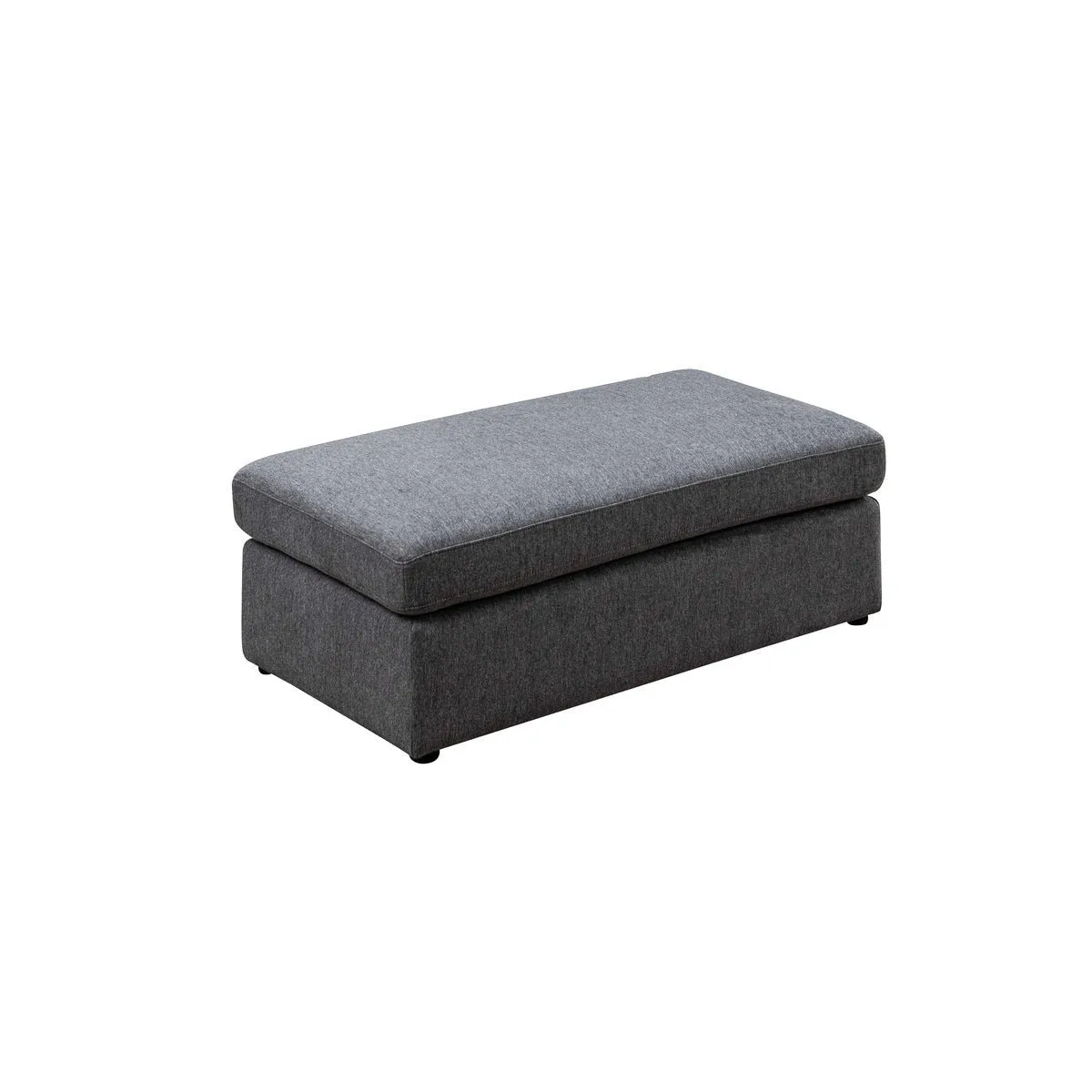 Evelyn Mid-Century Grey Ottoman