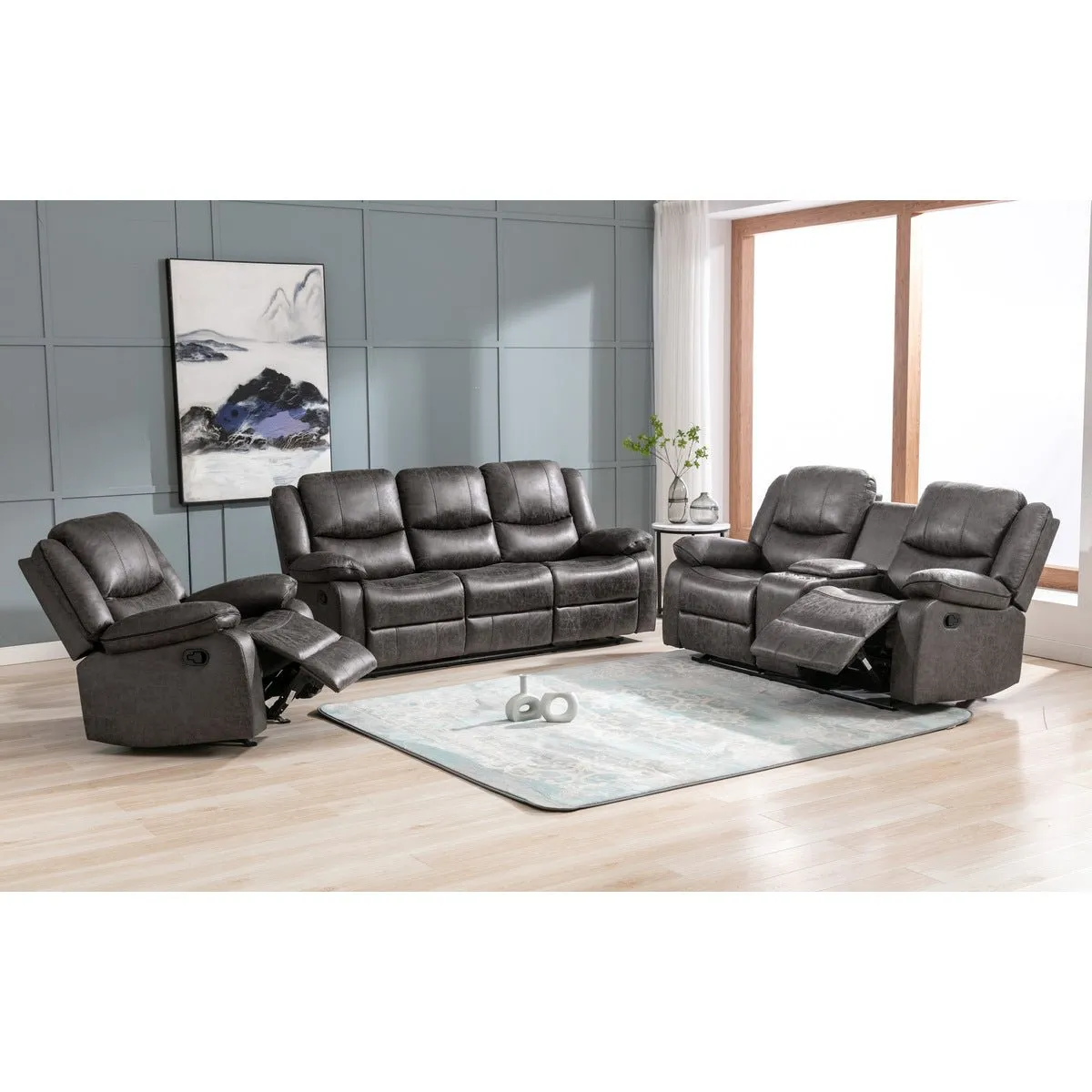 Everett Reclining Glider Loveseat with Center Console