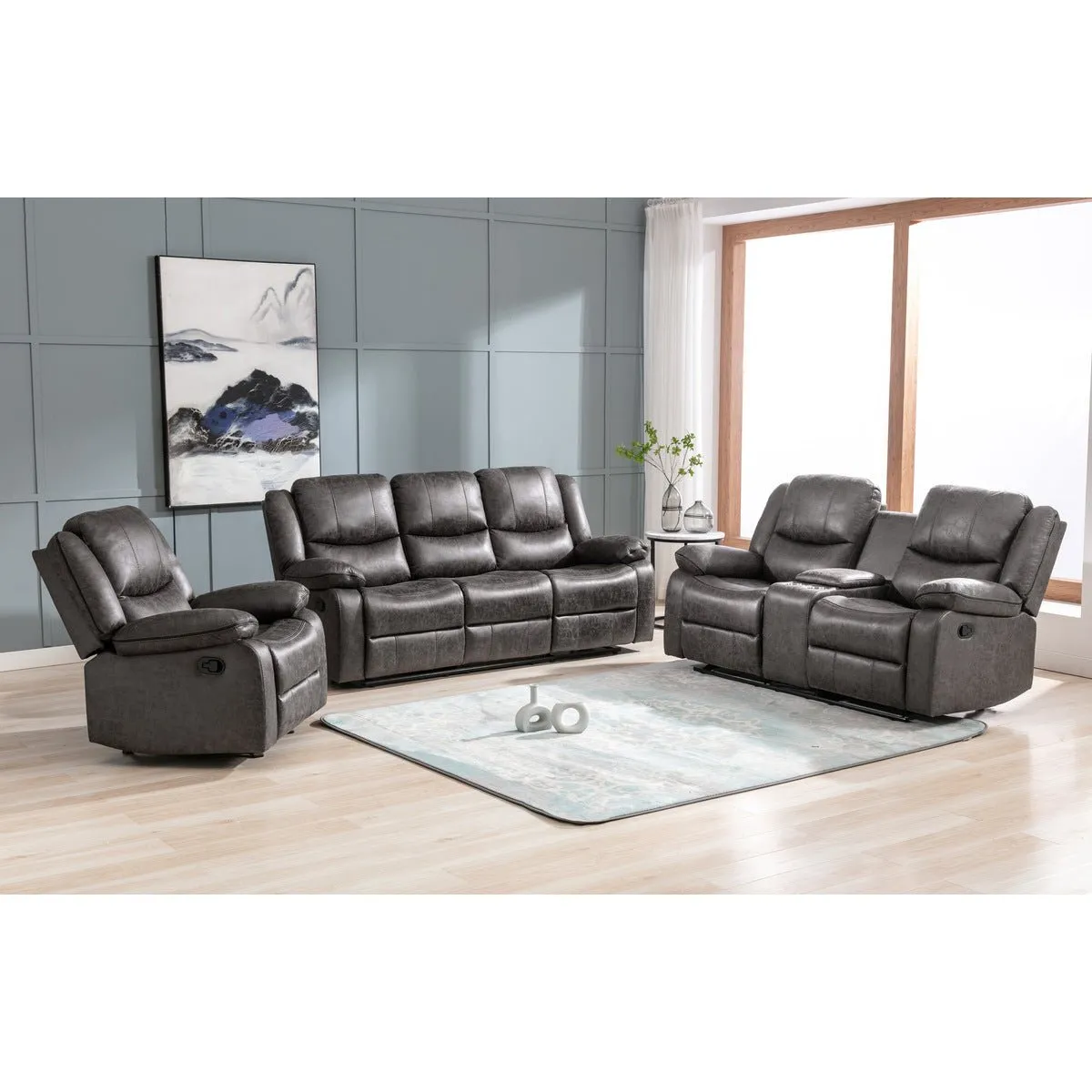 Everett Reclining Glider Loveseat with Center Console