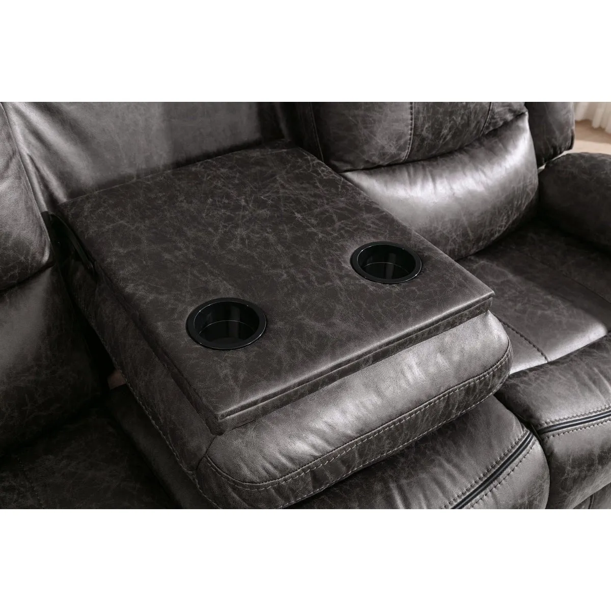 Everett Reclining Sofa with Drop-Down Table