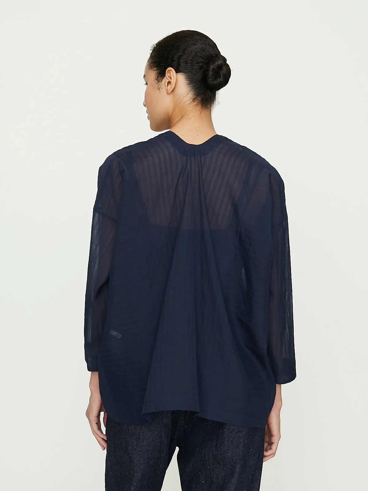 Flat Blouse in Deep Violet