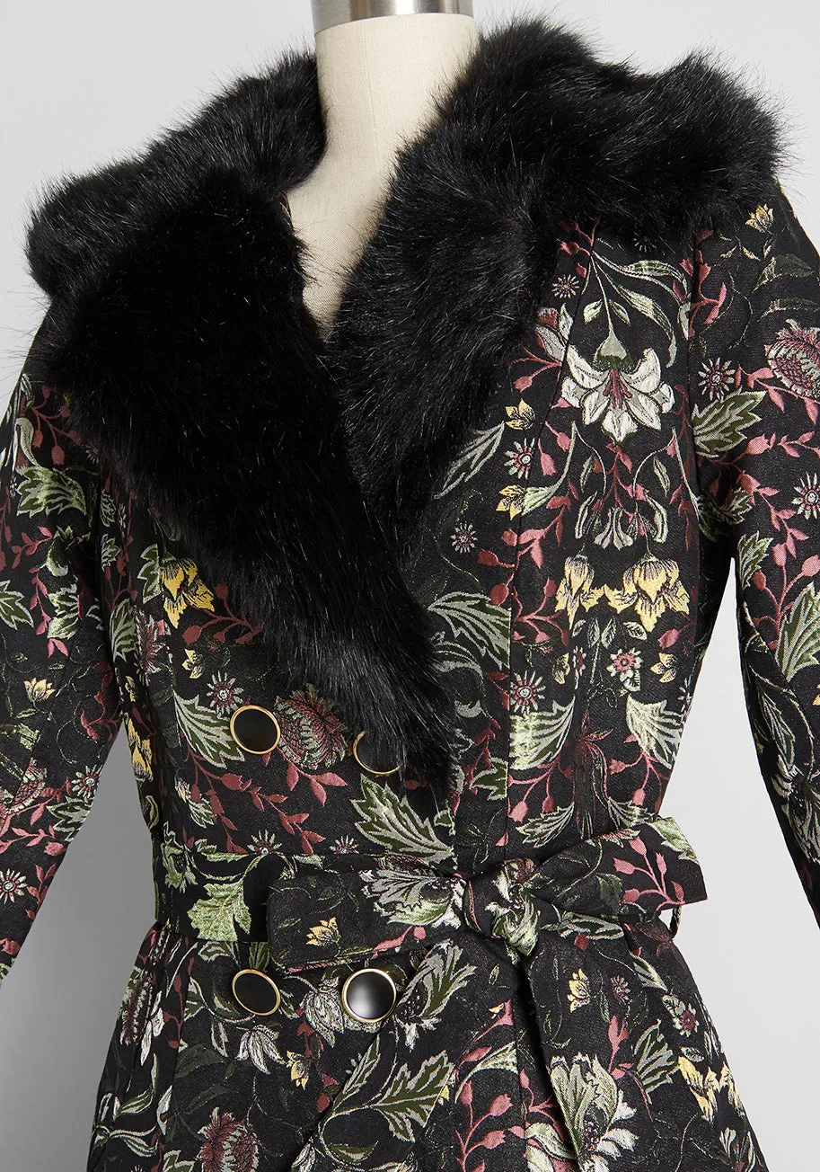 Floral Elegance Embroidered Coat