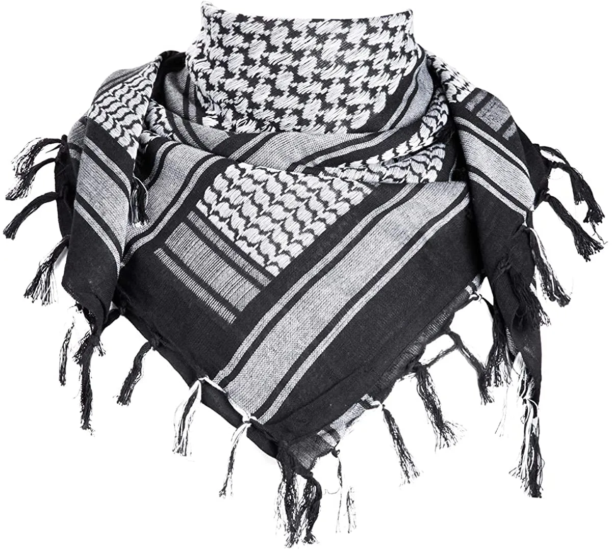 FREE SOLDIER Scarf Military Shemagh Tactical Desert Keffiyeh Head Neck Scarf Arab Wrap with Tassel 43X43 Inches