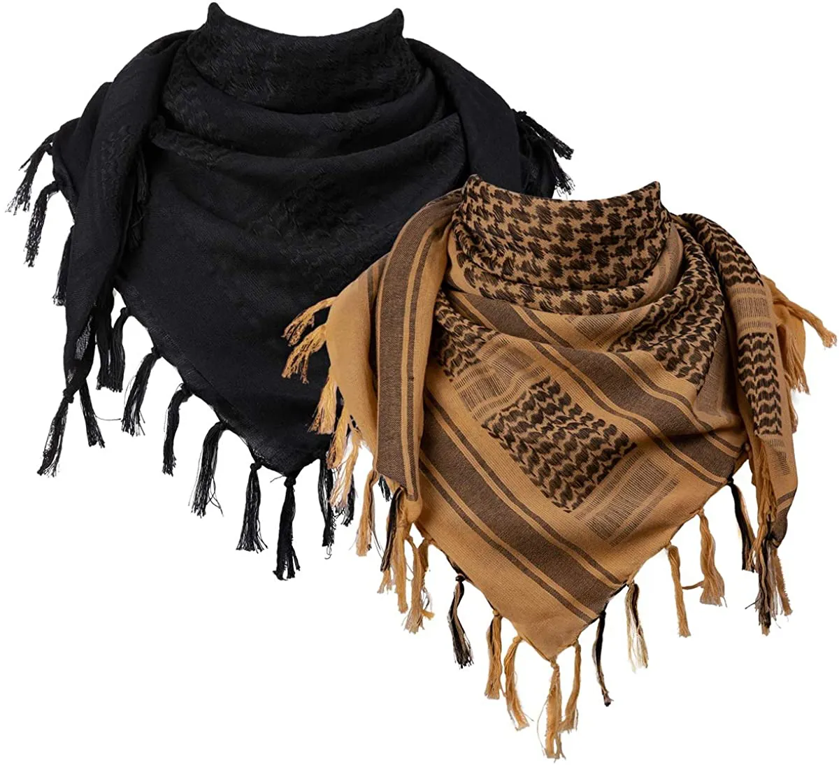 FREE SOLDIER Scarf Military Shemagh Tactical Desert Keffiyeh Head Neck Scarf Arab Wrap with Tassel 43X43 Inches