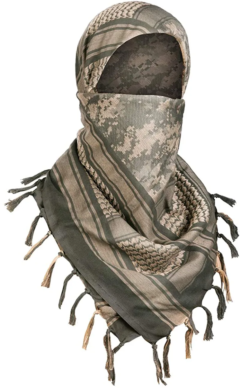 FREE SOLDIER Scarf Military Shemagh Tactical Desert Keffiyeh Head Neck Scarf Arab Wrap with Tassel 43X43 Inches