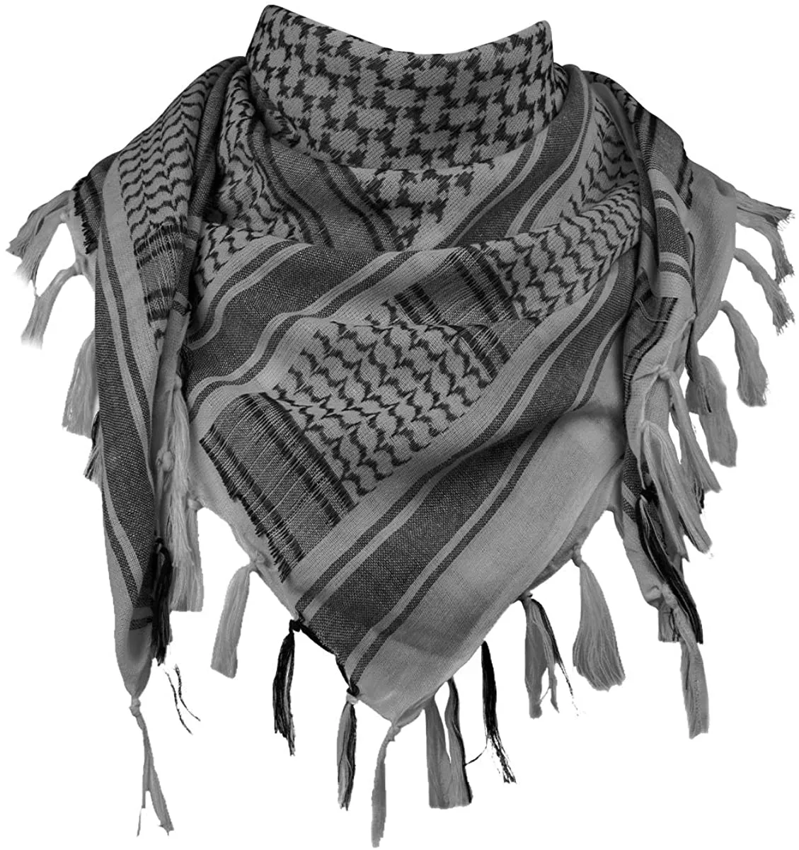 FREE SOLDIER Scarf Military Shemagh Tactical Desert Keffiyeh Head Neck Scarf Arab Wrap with Tassel 43X43 Inches