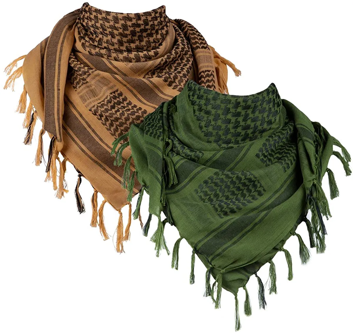 FREE SOLDIER Scarf Military Shemagh Tactical Desert Keffiyeh Head Neck Scarf Arab Wrap with Tassel 43X43 Inches