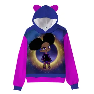 Fro-Puff Girl's Cute Cat Ear Hoodie